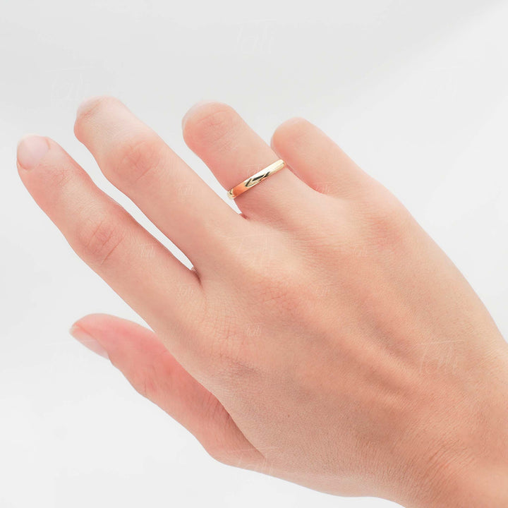 Klasik Bombeli Alyans Altın Yüzük