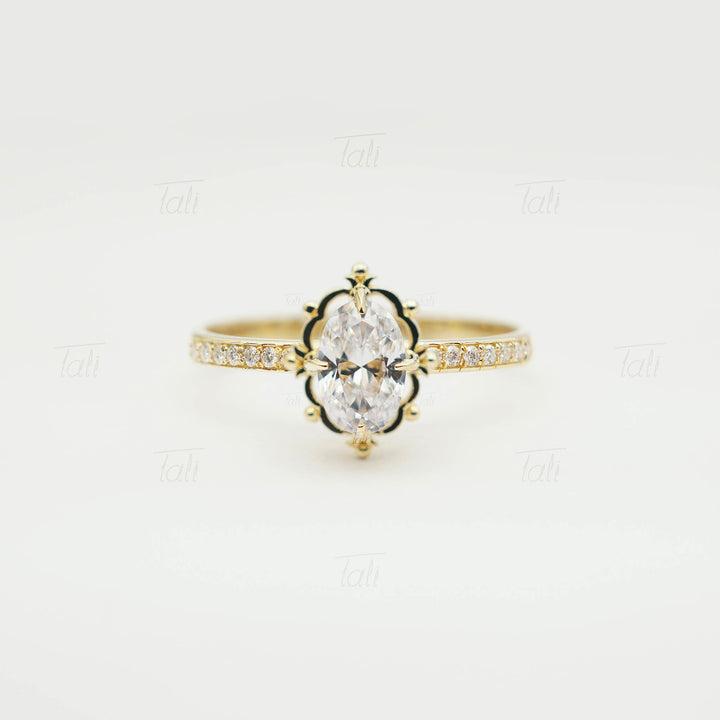 0,36 CT Pırlanta Hera Vintage Altın Yüzük | HRD / GIA Uluslararası Sertifikalı Pırlanta-0.36 CT Diamond Hera Vintage Gold Ring | HRD / GIA International Certified Diamond