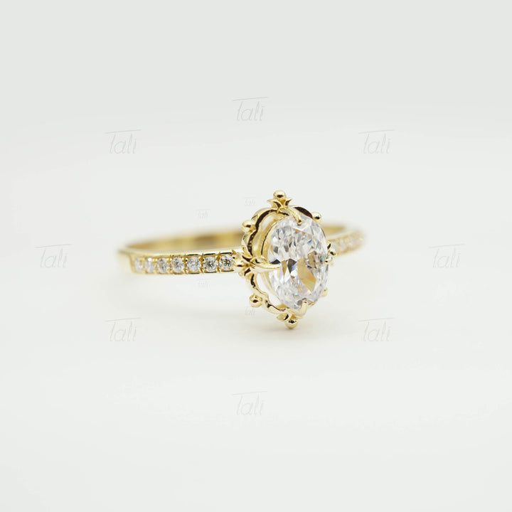 0,36 CT Pırlanta Hera Vintage Altın Yüzük | HRD / GIA Uluslararası Sertifikalı Pırlanta-0.36 CT Diamond Hera Vintage Gold Ring | HRD / GIA International Certified Diamond