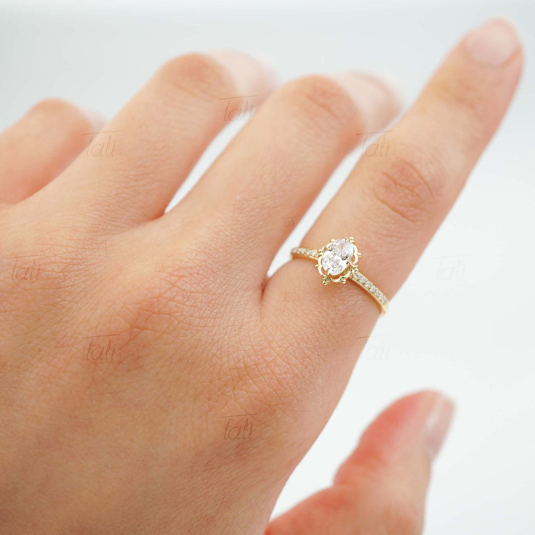 0,36 CT Pırlanta Hera Vintage Altın Yüzük | HRD / GIA Uluslararası Sertifikalı Pırlanta-0.36 CT Diamond Hera Vintage Gold Ring | HRD / GIA International Certified Diamond