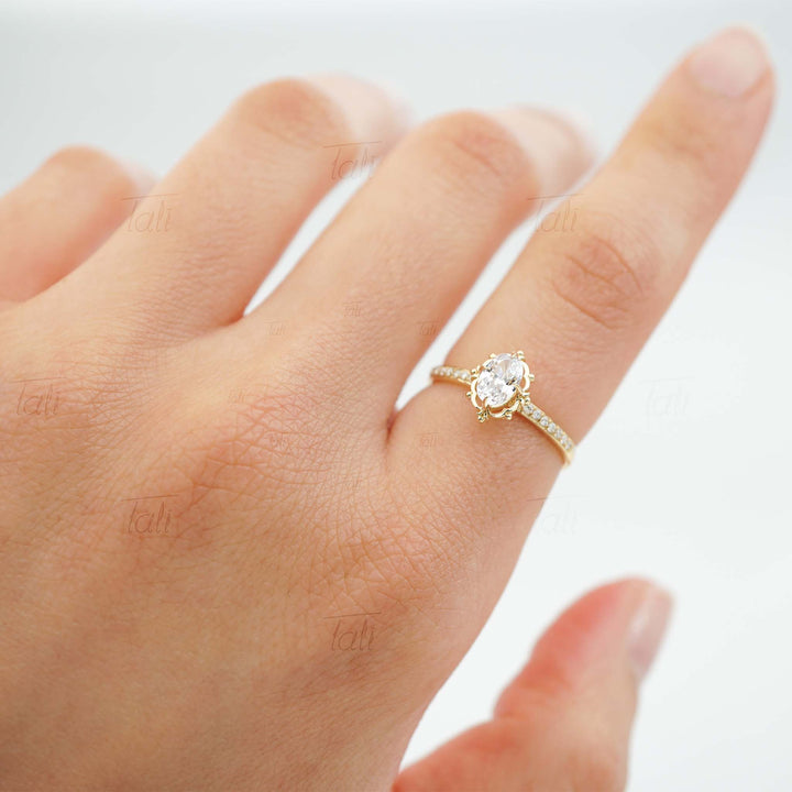 0,36 CT Pırlanta Hera Vintage Altın Yüzük | HRD / GIA Uluslararası Sertifikalı Pırlanta-0.36 CT Diamond Hera Vintage Gold Ring | HRD / GIA International Certified Diamond