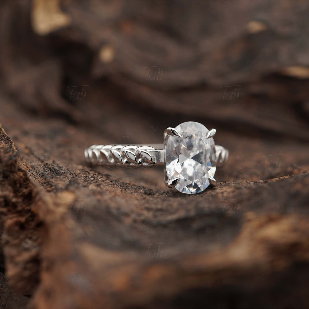 Buğday Başağı  Vintage  1,00 CT Lab Pırlanta Altın Yüzük | Pırlanta Tektaş Yüzük