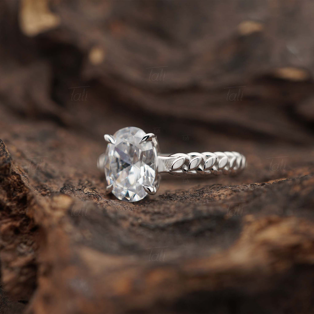 Buğday Başağı  Vintage  1,00 CT Lab Pırlanta Altın Yüzük | Pırlanta Tektaş Yüzük