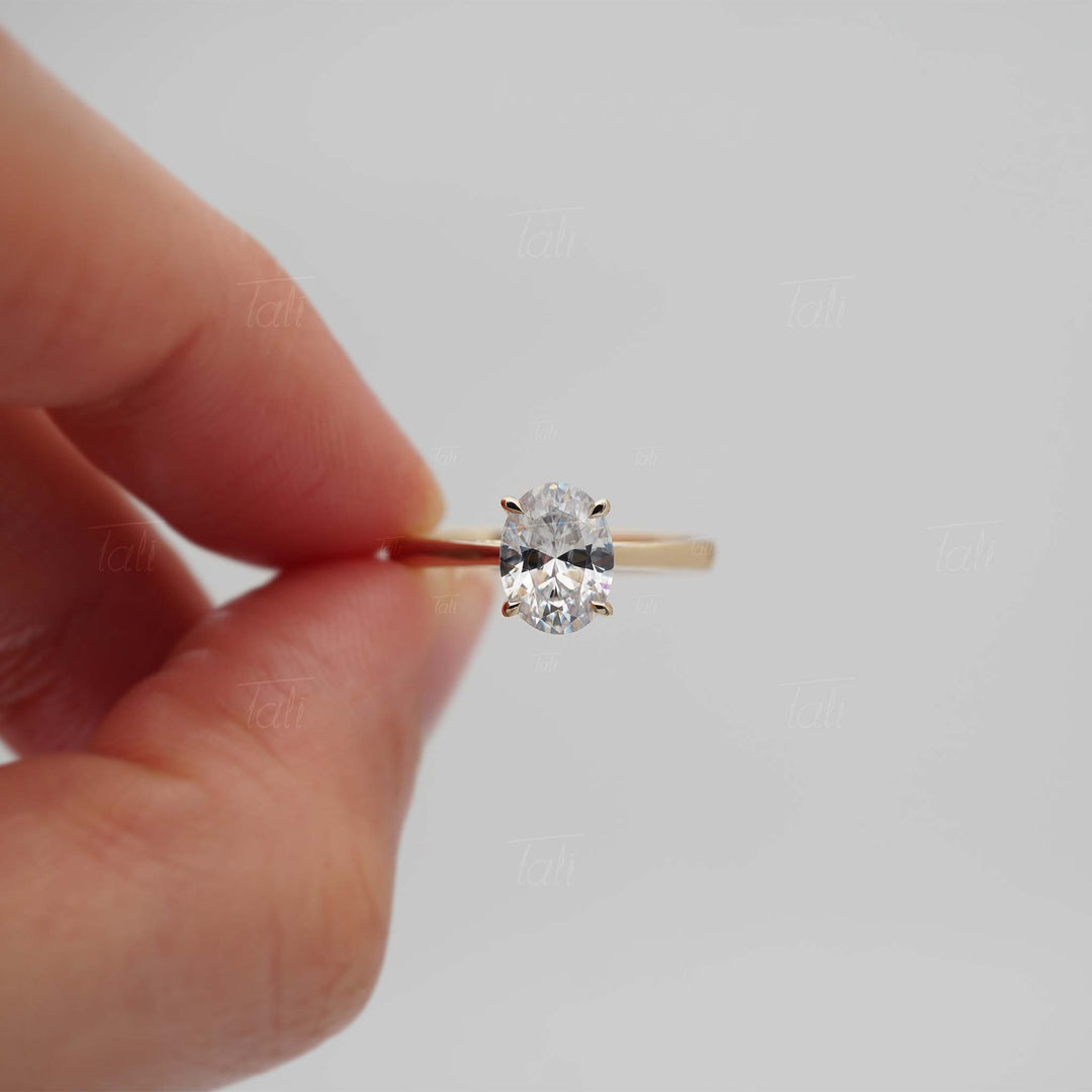 Vintage 1,00 CT Lab Pırlanta Tektaş Altın Yüzük | Pırlanta Tektaş Yüzük