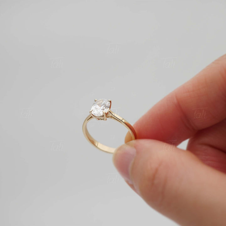 Vintage 1,00 CT Lab Pırlanta Tektaş Altın Yüzük | Pırlanta Tektaş Yüzük