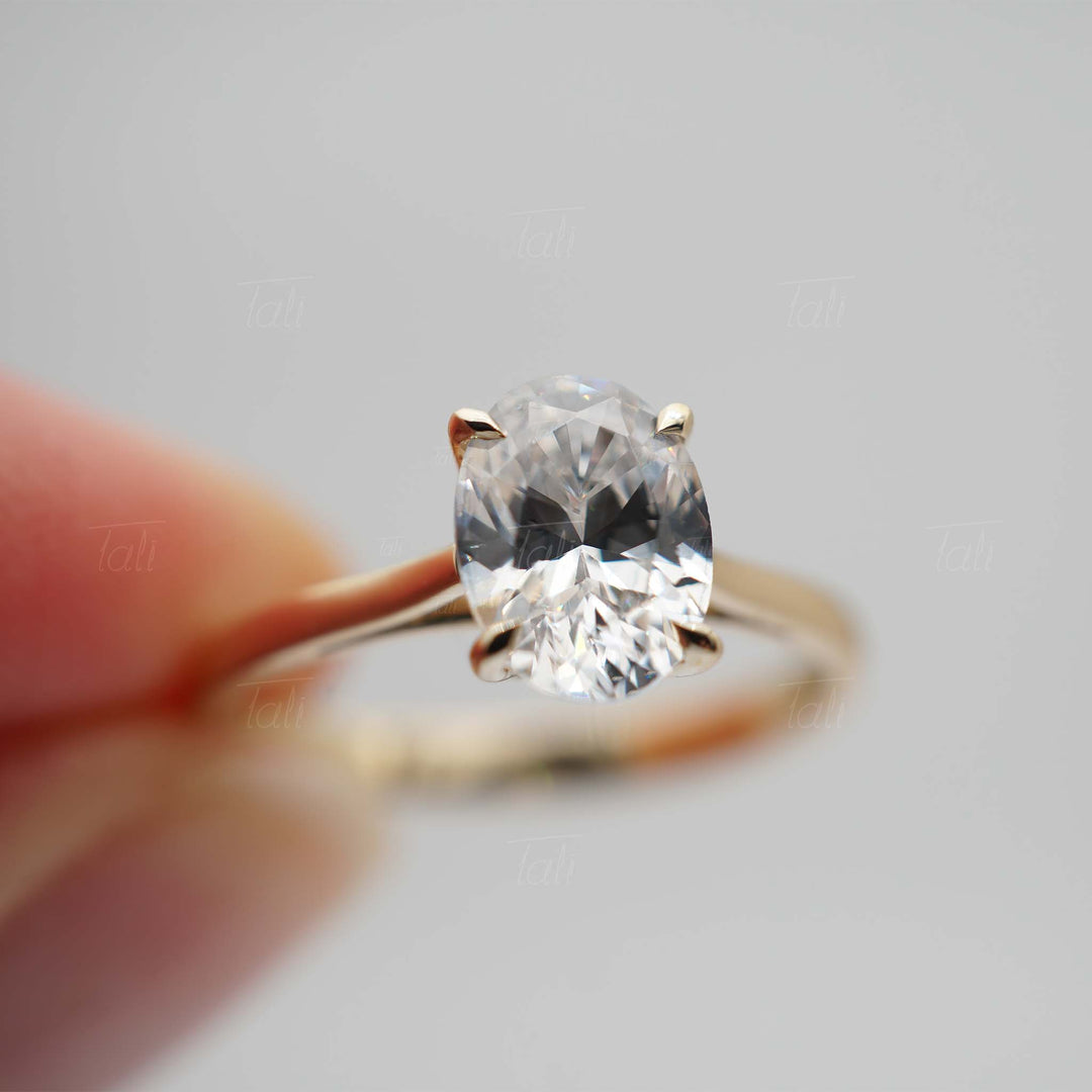 Vintage 1,00 CT Lab Pırlanta Tektaş Altın Yüzük | Pırlanta Tektaş Yüzük