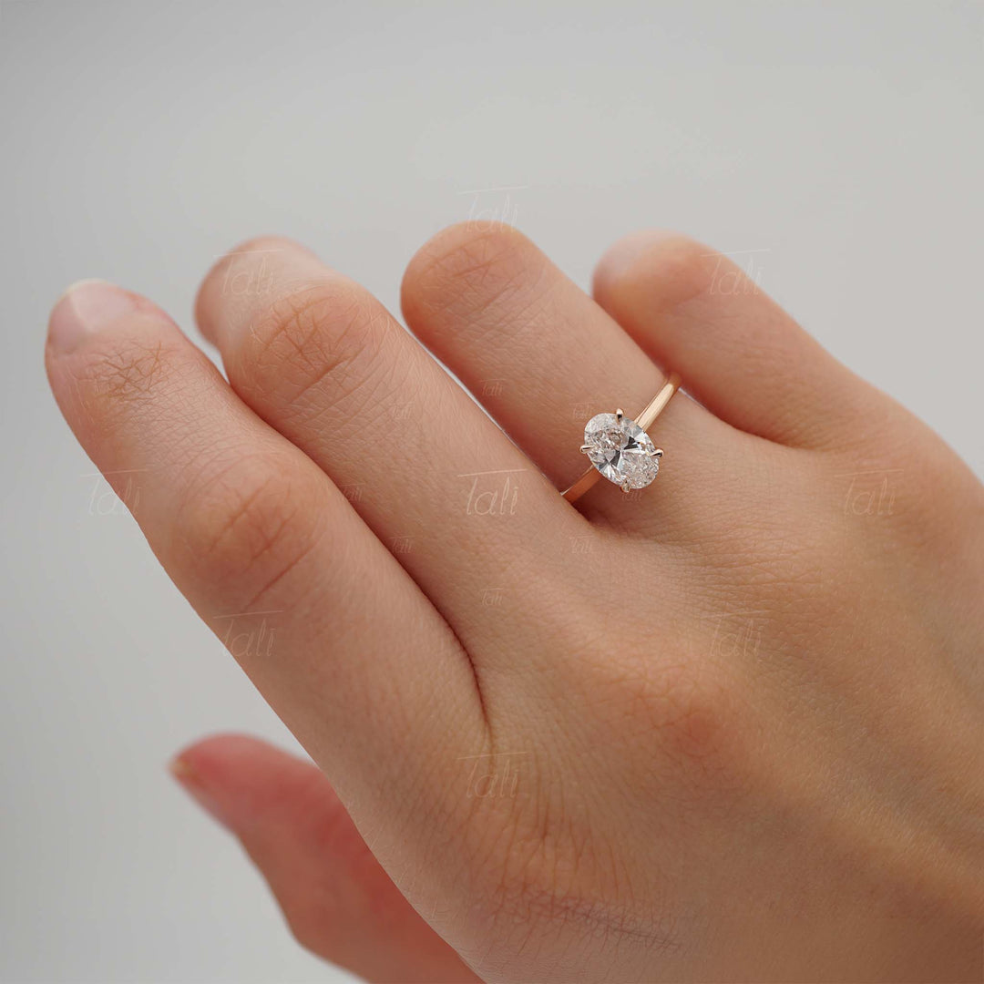 Vintage 1,00 CT Lab Pırlanta Tektaş Altın Yüzük | Pırlanta Tektaş Yüzük