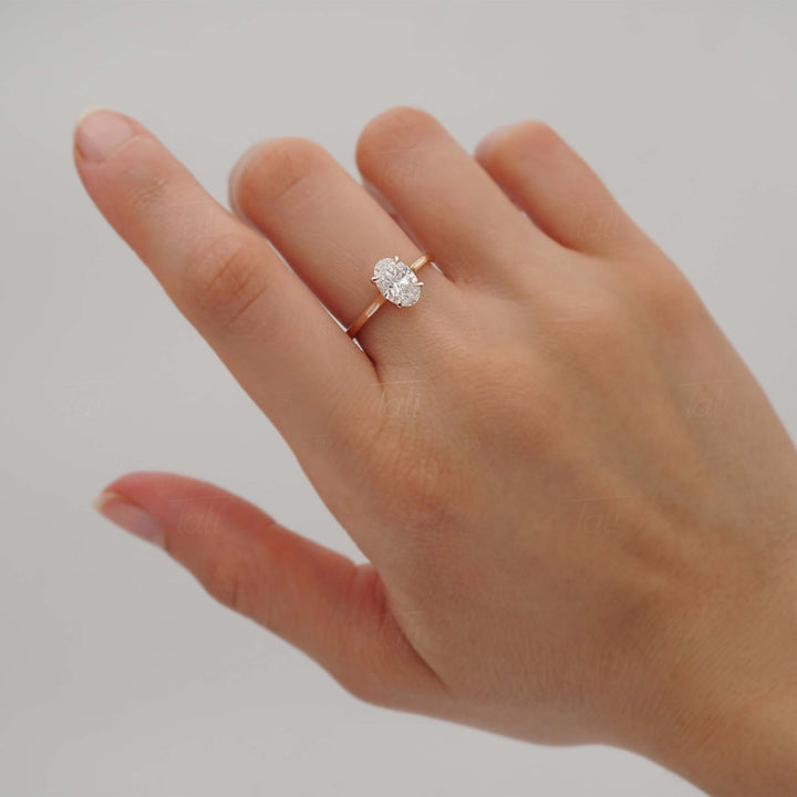 Vintage 1,00 CT Lab Pırlanta Tektaş Altın Yüzük | Pırlanta Tektaş Yüzük