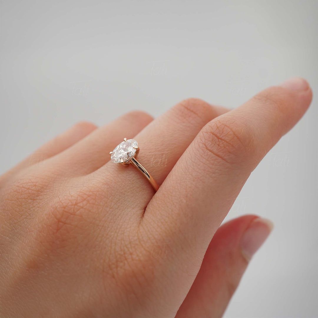 Vintage 1,00 CT Lab Pırlanta Tektaş Altın Yüzük | Pırlanta Tektaş Yüzük