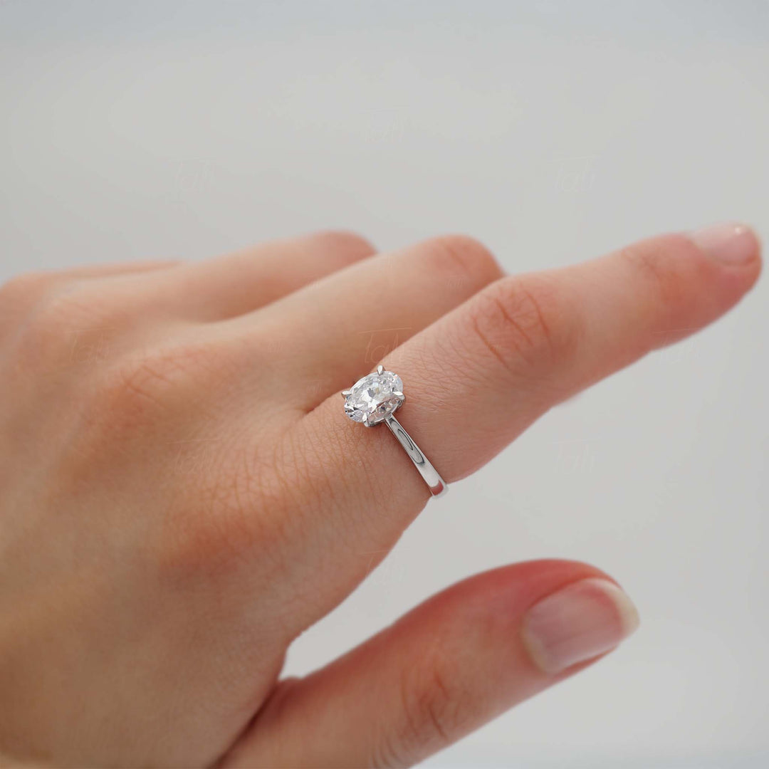 Vintage 1,00 CT Lab Pırlanta Tektaş Altın Yüzük | Pırlanta Tektaş Yüzük