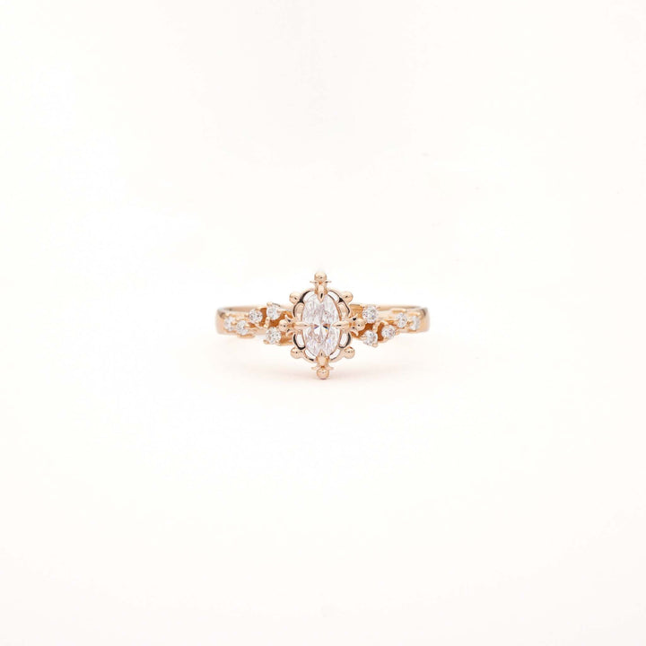 Astra 0.40ct Pirlanta vitage altin yuzuk önden görüntüsü Astra 0.40ct diamond vintage solid gold ring