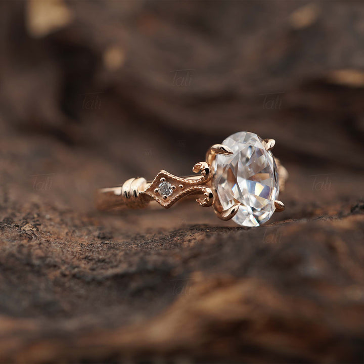 Raya Vintage 1,03 CT Lab Pırlanta Tektaş Altın Yüzük | Pırlanta Tektaş Yüzük