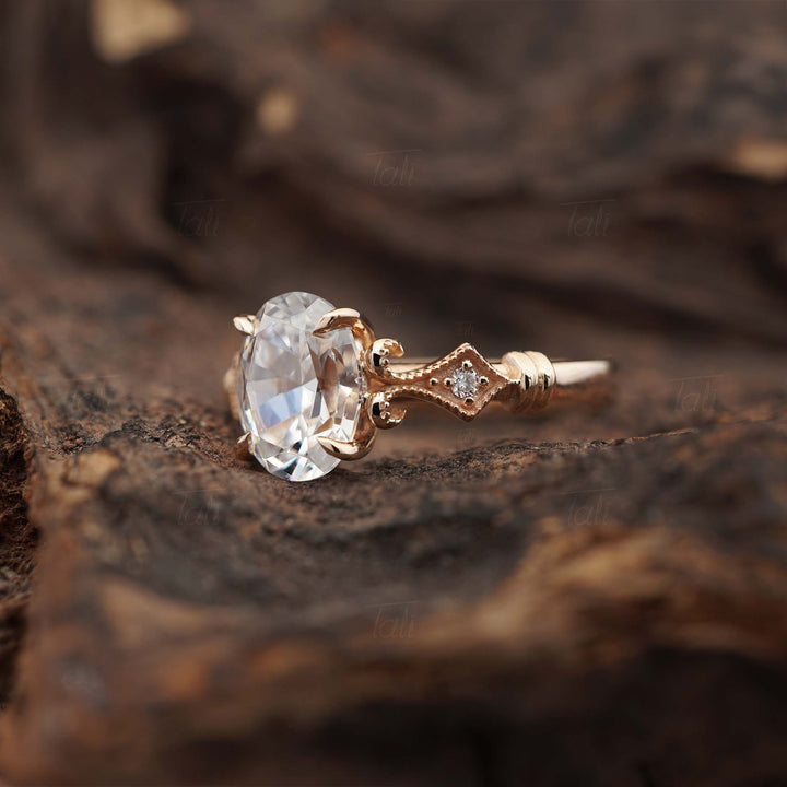 Raya Vintage 1,03 CT Lab Pırlanta Tektaş Altın Yüzük | Pırlanta Tektaş Yüzük