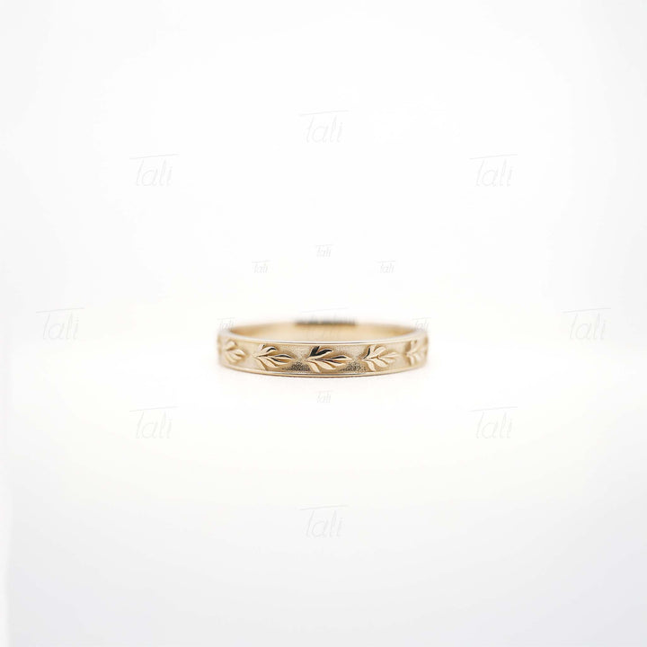 Willow Vintage Altin Alyans yuzuk Willow Vintage Gold Wedding Band Ring