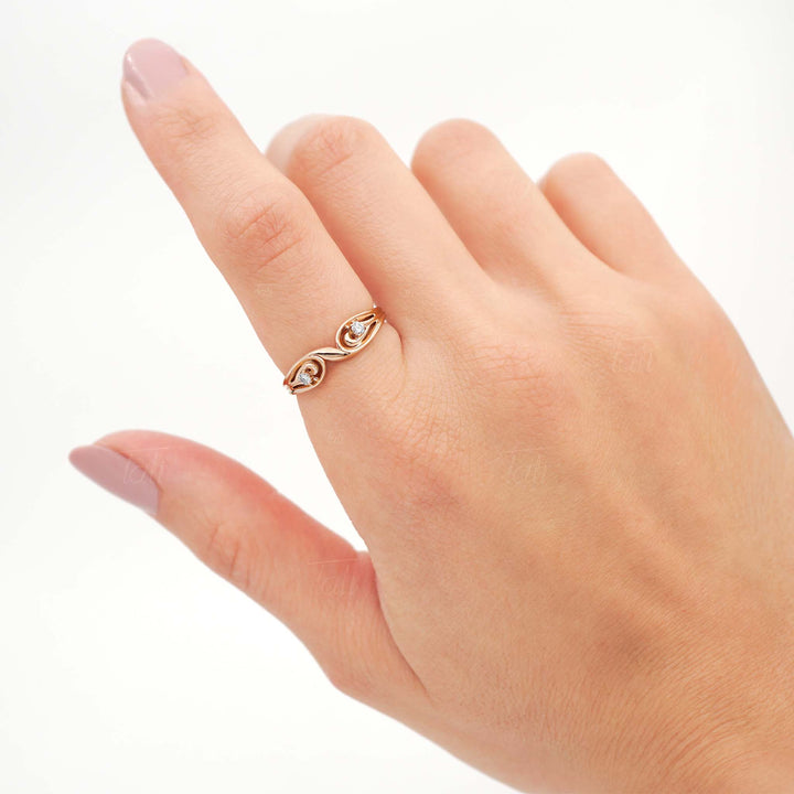 lirima vintage pırlantalı altın alyans lirima vintage diamond solid gold wedding band