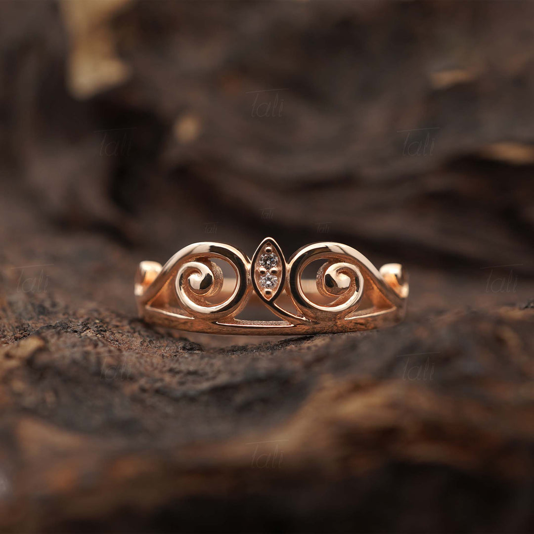 liyora vintage pırlantalı altin alyans liyora vintage diamond solid gold wedding band
