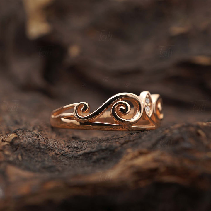 liyora vintage pırlantalı altin alyans liyora vintage diamond solid gold wedding band