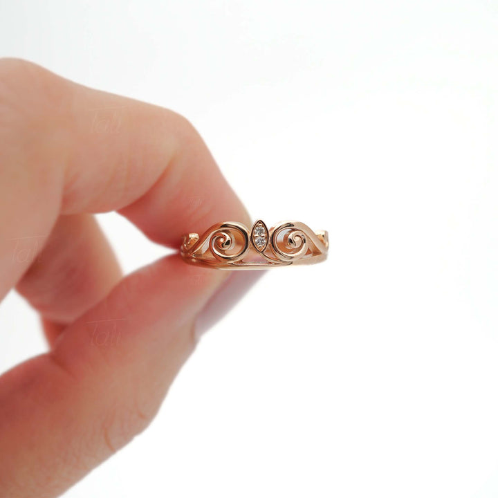 liyora vintage pırlantalı altin alyans liyora vintage diamond solid gold wedding band