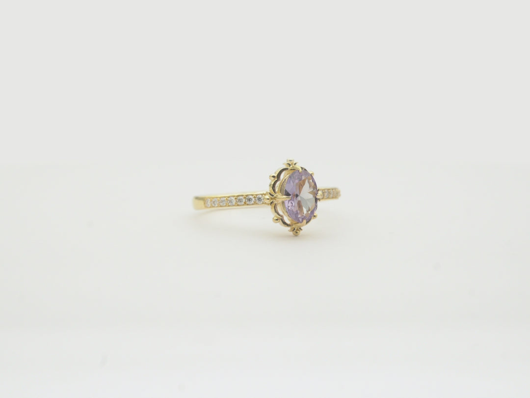 Hera Vintage Aleksandrit Pırlanta Altın Yüzük, Hera Vintage Alexandrite Diamond Gold Ring